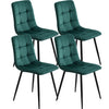 Dining Table and Chairs Set 4 Marble Effects Kitchen Table Chairs w/ Metal Legs