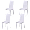 Toughened Tempered Glass Dining Table and Upholstered Chair Set Kitchen Seat UK