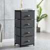 Fabric Cabinets Storage Unit Metal Frame Chest of Drawer Organiser Bedside Table