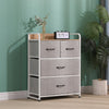 Fabric Cabinets Storage Unit Metal Frame Chest of Drawer Organiser Bedside Table