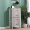 Fabric Cabinets Storage Unit Metal Frame Chest of Drawer Organiser Bedside Table