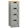 Priano Freestanding Bathroom Cabinet Unit Grey Vanity Cupboard Storage Unit