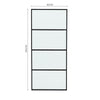 Home Interior Sliding Door Frosted/Clear Glass Door Panels &6FT Track System Kit