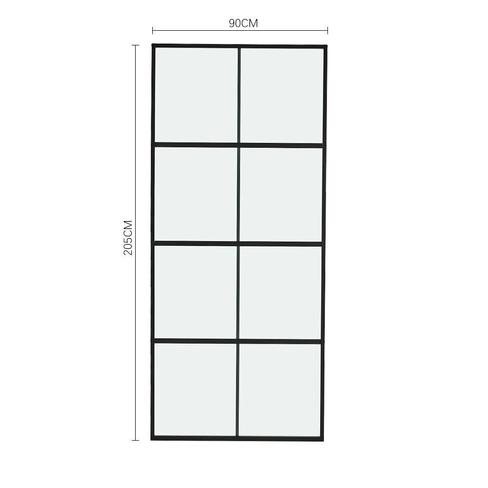 Home Interior Sliding Door Frosted/Clear Glass Door Panels &6FT Track System Kit