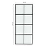 Home Interior Sliding Door Frosted/Clear Glass Door Panels &6FT Track System Kit