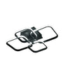 Modern LED Ceiling Light Black Frame Square Shape Chandelier Dining Room