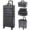Rolling 4 in 1 Makeup Trolley Beauty Trolley Case w/Drawers Hairdressing Case
