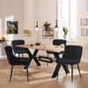 2/4/6 Pcs Dining Chairs Set Velvet Padded Seat Metal Legs Kitchen Armchair Home