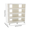 Shoe Rack with Wheels Entryway Hallway Shoes Organizer Storage Shelf Stand White