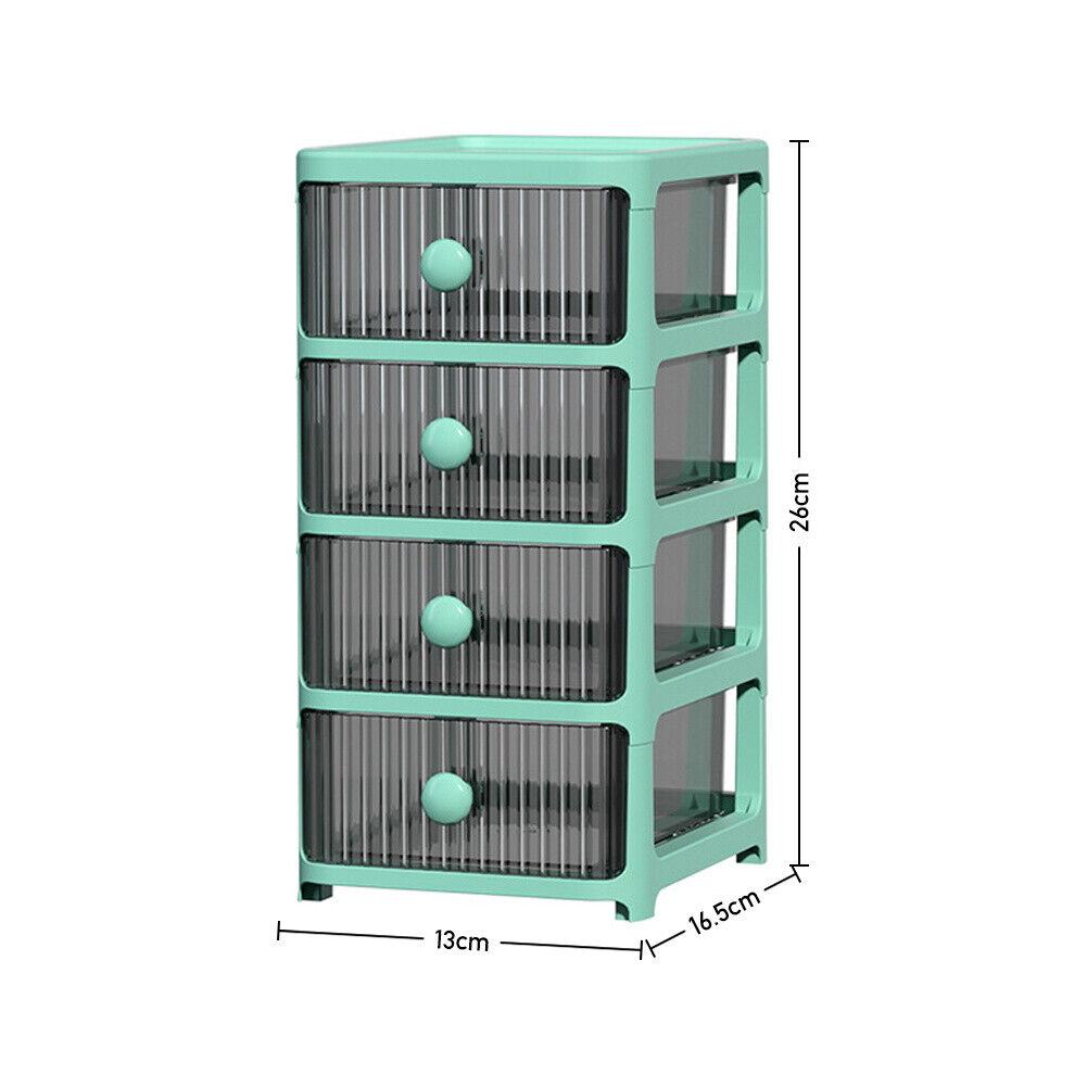 Plastic Storage Drawers Tower Unit Desktop Files Cabinet Make Up Box With Wheels