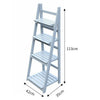 3/4 Tier Wood Ladder Folding Book Shelf Stand Plant Flower Display Shelving Rack