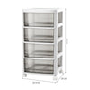 Plastic Storage Drawers Tower Unit Desktop Files Cabinet Make Up Box With Wheels