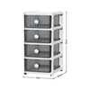 Plastic Storage Drawers Tower Unit Desktop Files Cabinet Make Up Box With Wheels