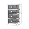 3-6Tier Plastic Chest of Drawers Bedside Cabinet Home Tidy Storage Shelving Unit