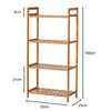 3/4/5 Tier Bamboo Shoe Rack Footwear Organiser Wooden Book Storage Shelves Stand