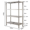 4/5 Tiers Stainless Steel Storage Rack/Shelving Kitchen/Office/Garage Shelf Unit