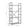 3/4/5 Tier Vertical Wooden Ladder Shelving Shelf Retail Display Storage Bookcase