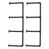 2PCS Industrial Pipe Bookcases Wall Mounted Floating Shelf Hanging Display Rack