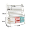 Mobile Children Kids Book Rack Shelf Sling Storage Baskets Organizer Bookcase UK