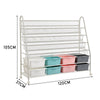 Mobile Children Kids Book Rack Shelf Sling Storage Baskets Organizer Bookcase UK