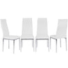 Modern Glass Dining Table Geometric Metal Base Kitchen Leather 2/4 Chairs Option