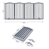 3/4 Panels Folding Pet Gate Freestanding Wooden Dog Fence Safety Barrier Divider