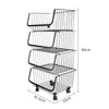 Stack Basket Rack 3/4/5 Tier Fruit Vegetable Holder Storage Bath Kitchen Trolley