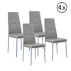 Panana Set of 4 New Faux Leather Black/Grey Dining Chairs Kitchen Home Chairs