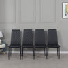 Set of 4/6 Diamond Dining Chairs Metal Legs High Back Seat Dining Room Furniture