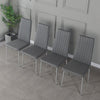 Set of 4/6 Diamond Dining Chairs Metal Legs High Back Seat Dining Room Furniture