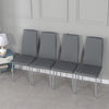 Set of 4/6 Diamond Dining Chairs Metal Legs High Back Seat Dining Room Furniture