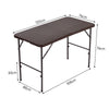 Rattan Garden Dining Table and Chairs Set Folding Camping BBQ Picnic Table Bench