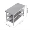 Stainless Steel Kitchen Work Bench Catering Table Worktable W/Undershelf, Wheels