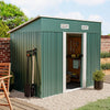 Metal Galvanized Steel Garden Shed Outdoor Bike Storage House Tool Sheds Roof