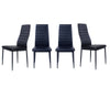 Modern Round Dining Table with 2/4 Black/White Chairs Kitchen Glass Dinner Set