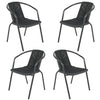 Bistro Set Outdoor Garden Furniture Table Rattan 4 6 Stacking Chair Seat Patio