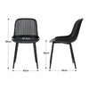 4pcs Dining Chairs Contemporary Lounge Dining Home Office Plastic Reception Seat