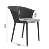 4pcs Dining Chairs Contemporary Lounge Dining Home Office Plastic Reception Seat