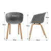 4pcs Dining Chairs Contemporary Lounge Dining Home Office Plastic Reception Seat