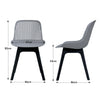 4pcs Dining Chairs Contemporary Lounge Dining Home Office Plastic Reception Seat