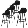 1/2/4/6x Kitchen Bar Stool Samt Padded Pub Chair w/ Backrest High Counter Stool