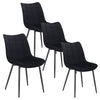 2/4/6x Dining Chairs Velvet Padded Chairs w/ Backrest for Lounge Kitchen Counter