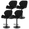 1/2/4/6x Bar Stool Swivel Gas Lift Adjustable Height Barstool with Velvet Padded