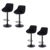 1/2/4/6x Bar Stool with Velvet Padded Swivel Gas Lift Barstool Kitchen Cafe Pub