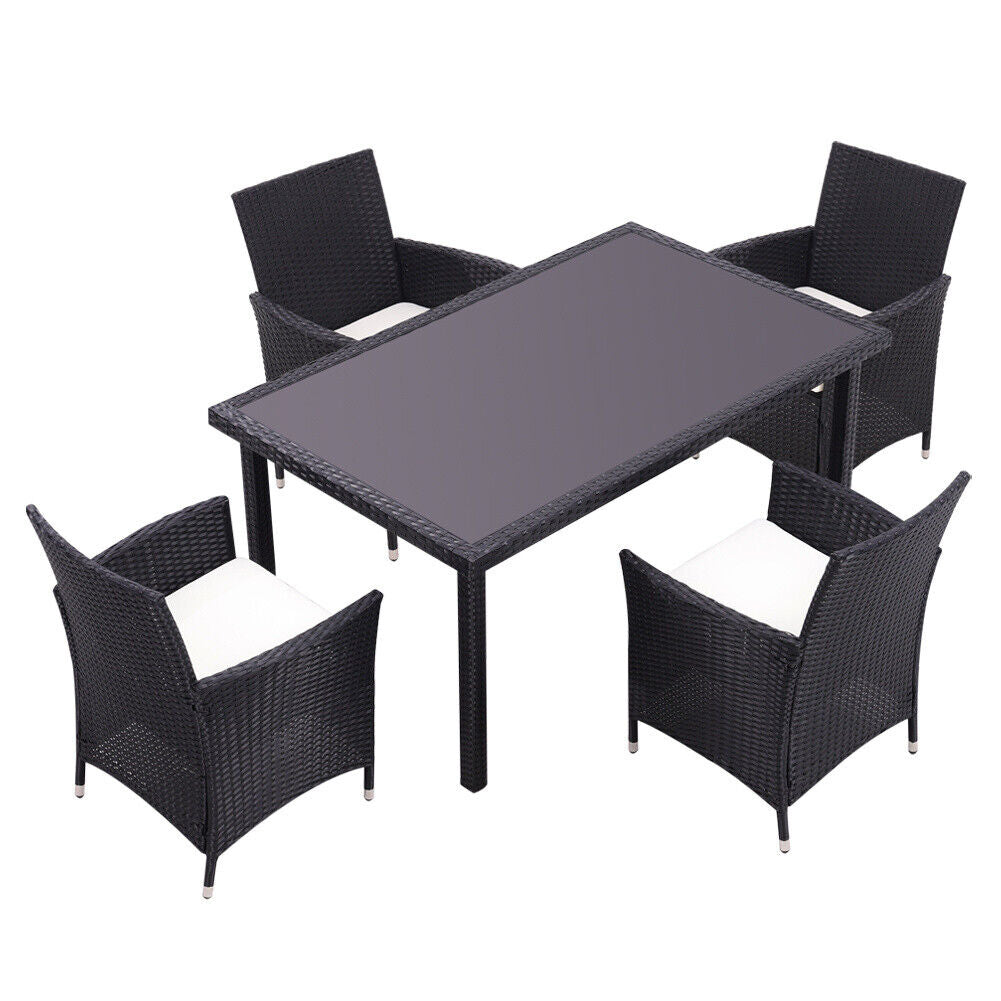 Rattan Garden Furniture Sets 4/6 PCS Rattan Chairs and Table Balcony Bistro Set