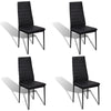 Modern Kitchen Glass Table Upholstered Leather 2/4/6 Chair Dining Room Furniture
