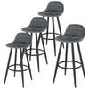 1/2/4/6x Kitchen Bar Stool Samt Padded Pub Chair w/ Backrest High Counter Stool