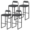 2/4/6x Counter Height Bar stools with Backrest Breakfast Cafe Kitchen Barstools