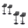 1/2/4/6x Bar Stool with Velvet Padded Swivel Gas Lift Barstool Kitchen Cafe Pub