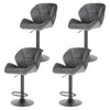 1/2/4/6x Bar Stool Swivel Gas Lift Adjustable Height Barstool with Velvet Padded
